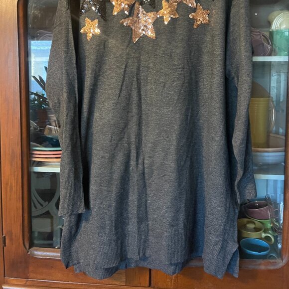 NWT Evans Holiday Sequined Tunic Sweater-Size 3XL - Picture 3 of 6